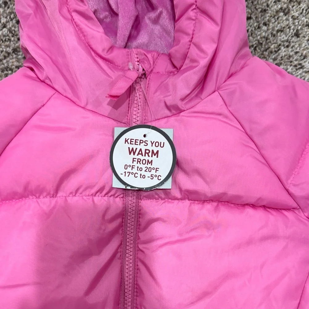 Swiss Tech Pink Hooded Puffer Jacket - Kids